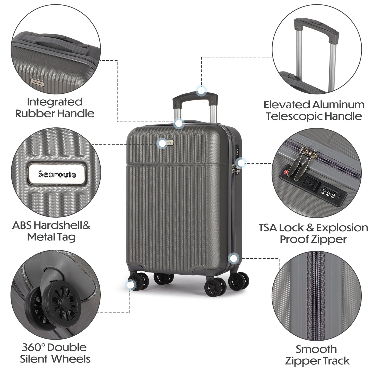Searoute Carry on Suitcases