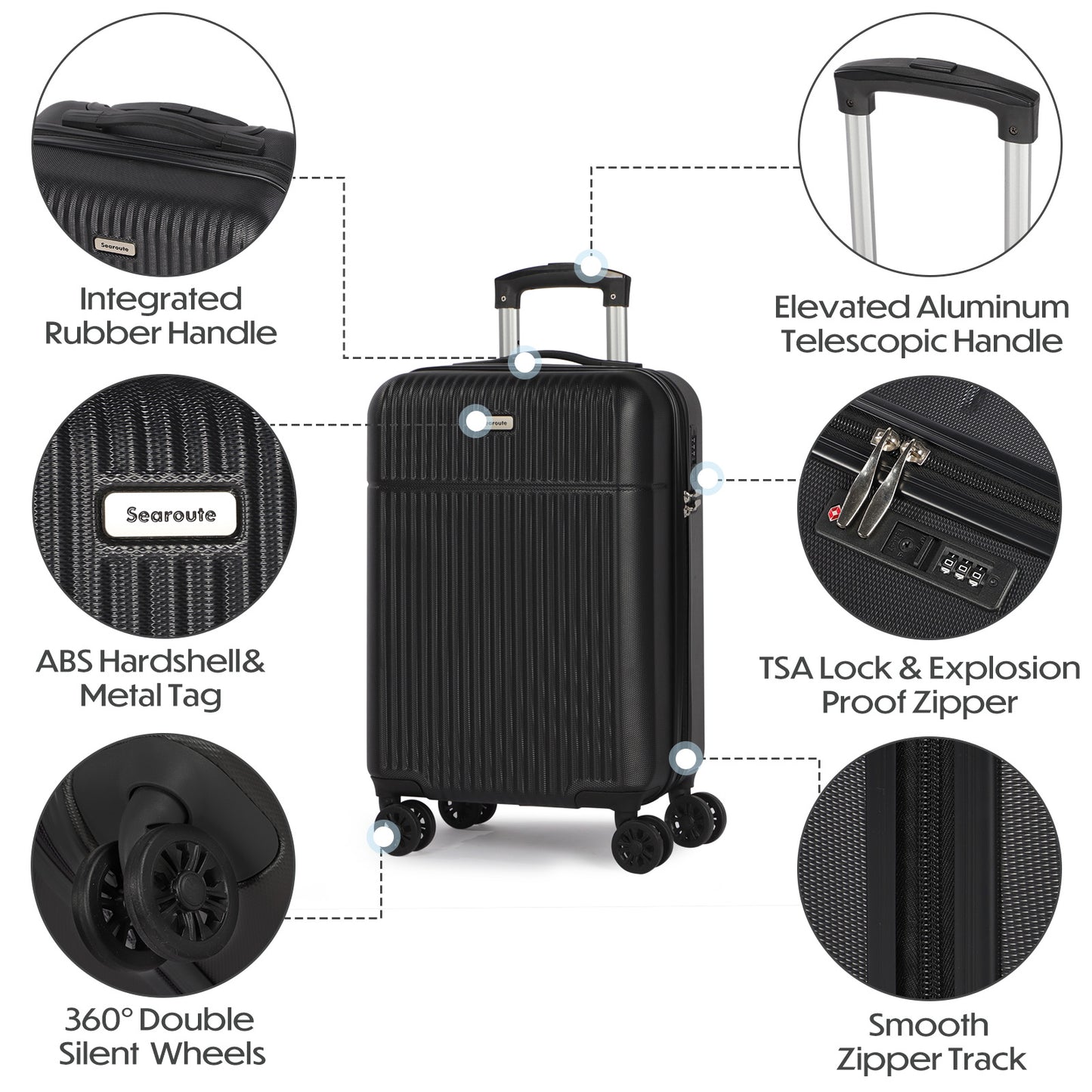 Searoute Carry on Suitcases