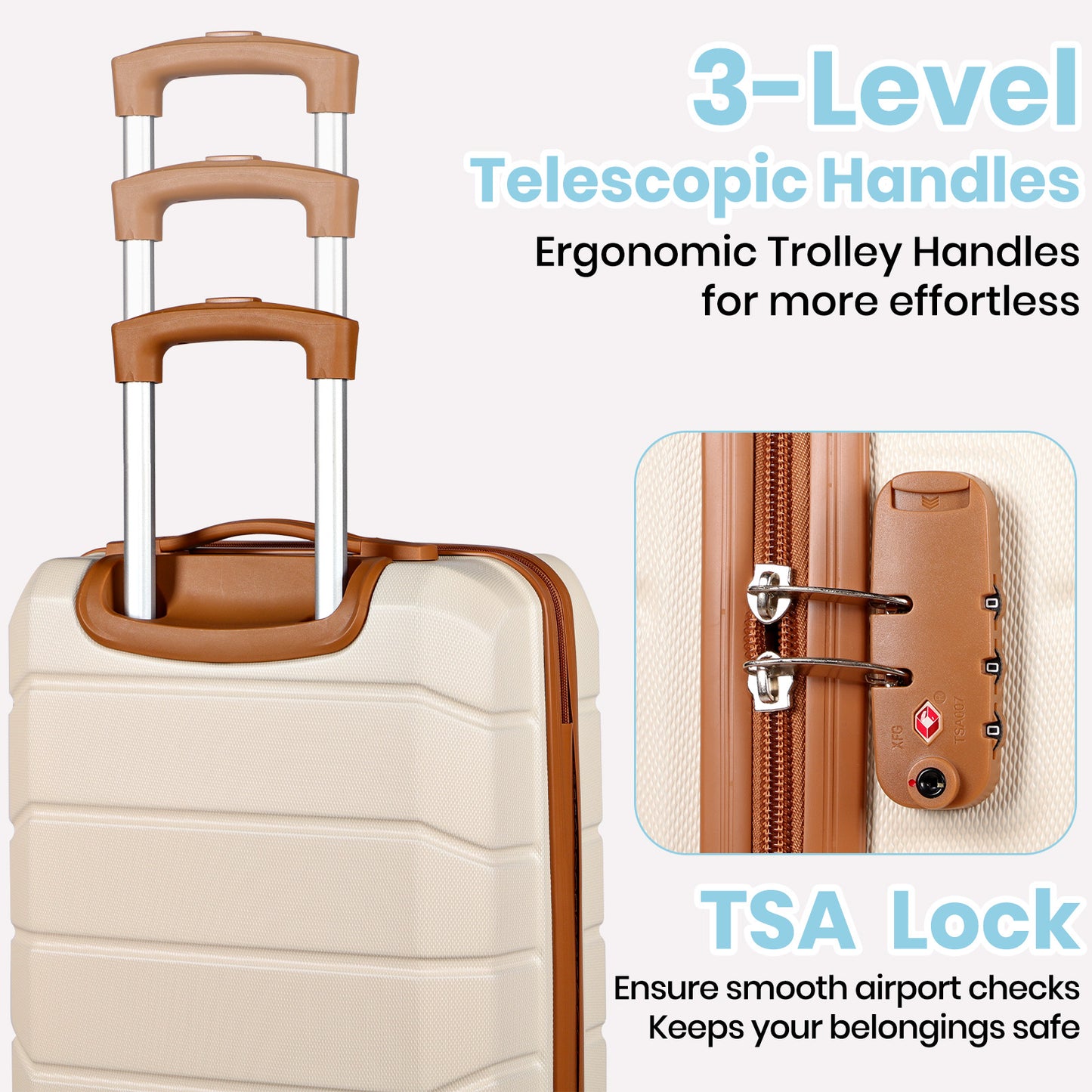 Searoute Carry-On Hand Suitcase in White