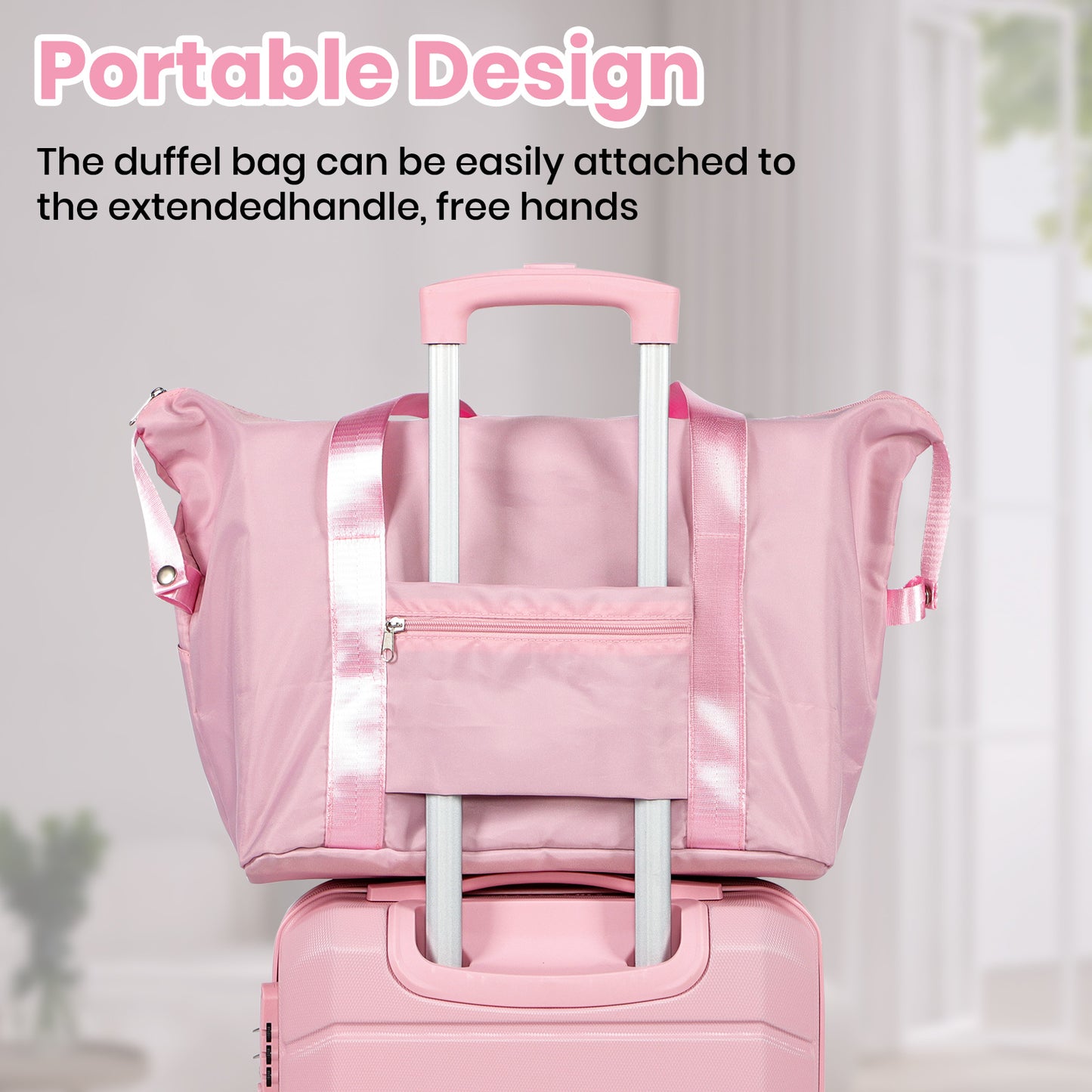 Searoute Carry-On Hand Suitcase in Pink