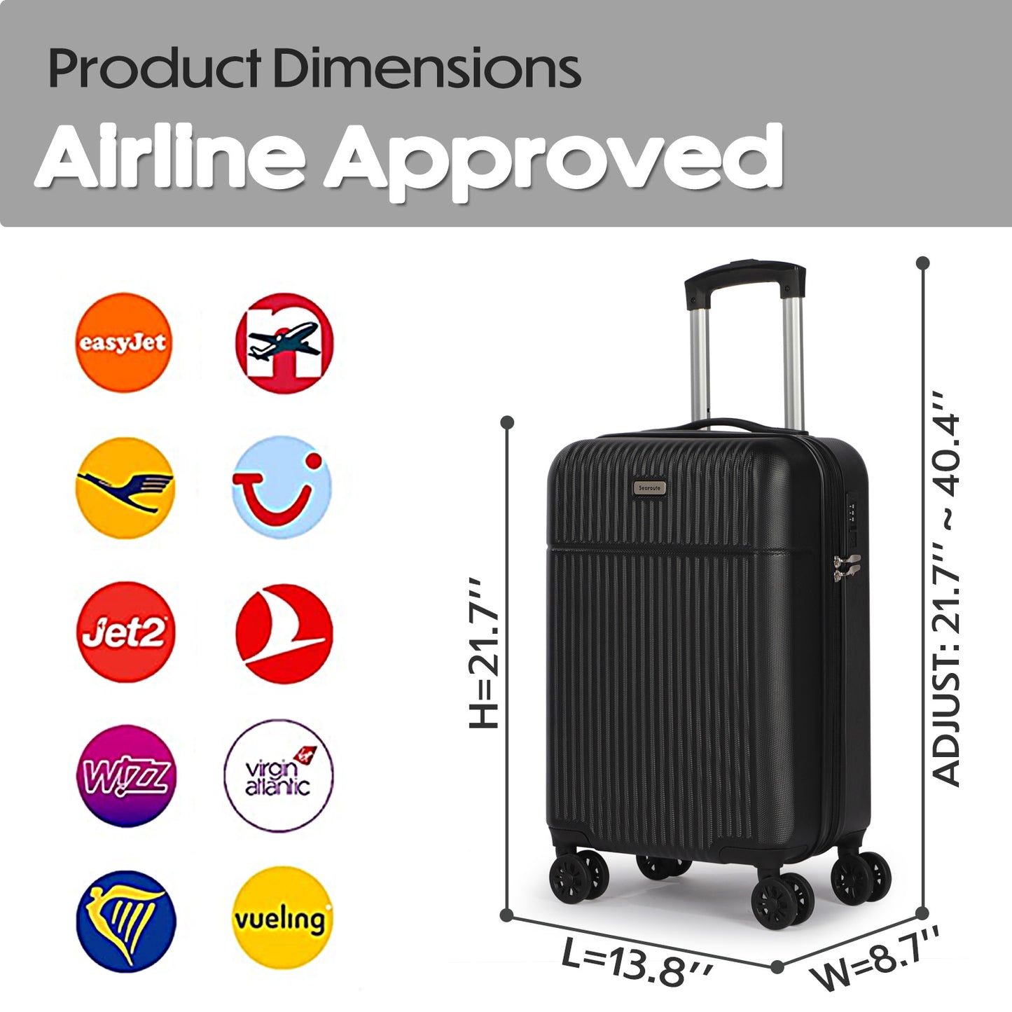Searoute Carry on Suitcases