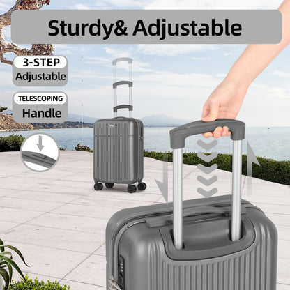 Searoute Suitcase Set in Grey